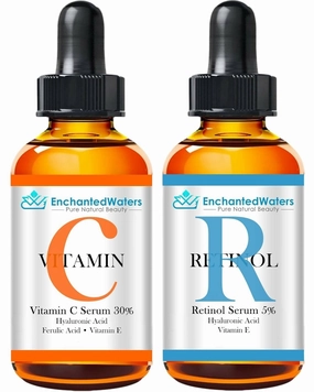 Vitamin C & Retinol Serum Cream – 1oz Anti-Aging & Brightening Gel for Fine Lines, Wrinkles & Dark Spots – Hydrating Face Serum for Youthful Glow, Radiant Skin – Skincare for All Types