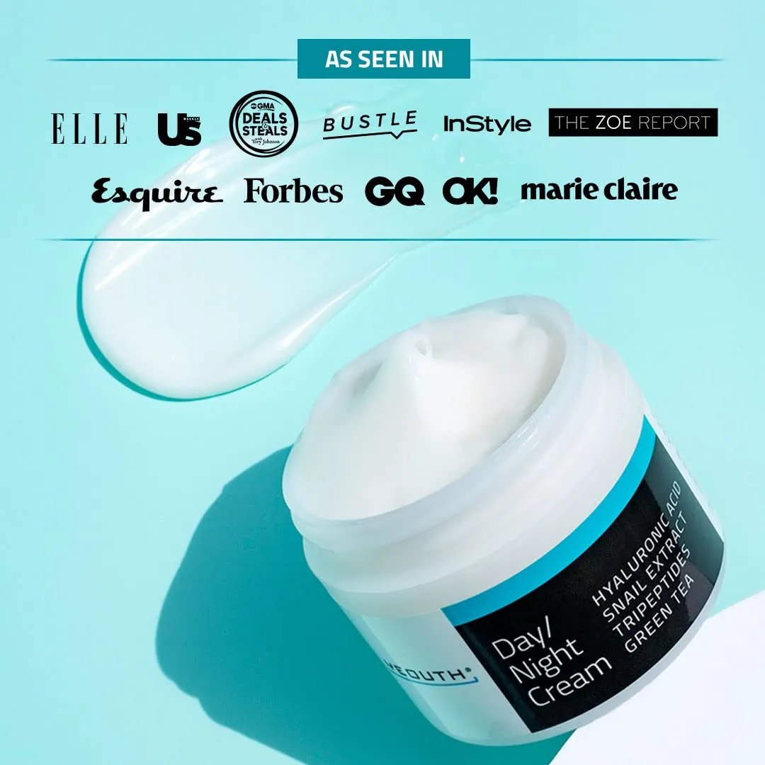 YEOUTH Day Night Cream for Face with Hyaluronic Acid, Snail Mucin and Copper Tripeptide,Hydrating Moisturizer Face Cream for Women and Men 2oz