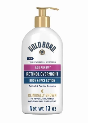 𝑮̷𝒐̷𝒍̷𝒅 ̷~ 𝑩̷𝒐̷𝒏̷𝒅 Age Renew Retinol Overnight Moisturizer- Smoother Skin, Face & Body, 13 oz (pack of 1), White