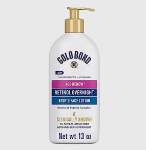 𝑮̷𝒐̷𝒍̷𝒅 ̷~ 𝑩̷𝒐̷𝒏̷𝒅~ Age Renew Retinol Overnight Moisturizer- Smoother Skin, Face & Body, White 13 oz (pack of 1),